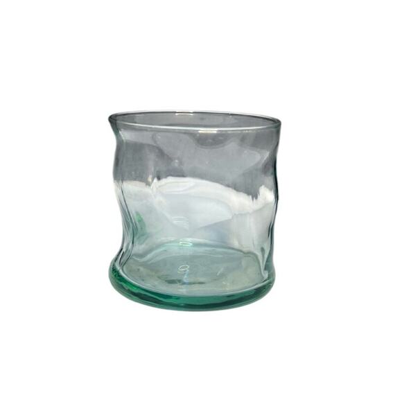 Light Aqua Green Recycled Glass Tumbler 3 1/2 In Tall - Picture 1 of 4
